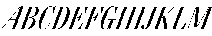 AgathaItalicVAR ExtraCondensedContrastItalic Instance Font UPPERCASE