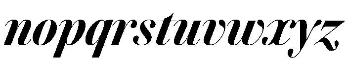 AgathaItalicVAR ExtraCondensedExtraBoldContrastItalic Instance Font LOWERCASE