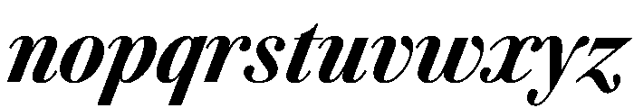 AgathaItalicVAR ExtraCondensedExtraBoldItalic Instance Font LOWERCASE