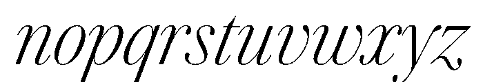 AgathaItalicVAR ExtraCondensedExtraLightContrastItalic Instance 7cfd11ff Font LOWERCASE