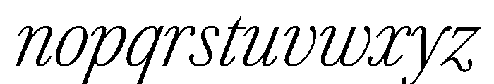 AgathaItalicVAR ExtraCondensedExtraLightItalic Instance 2c3c9e9c Font LOWERCASE