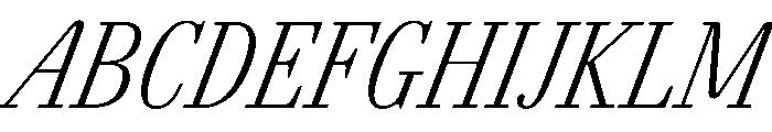 AgathaItalicVAR ExtraCondensedExtraLightItalic Instance Font UPPERCASE