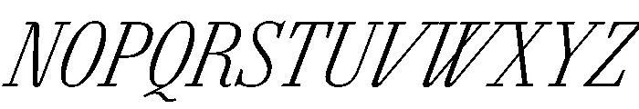 AgathaItalicVAR ExtraCondensedExtraLightItalic Instance Font UPPERCASE
