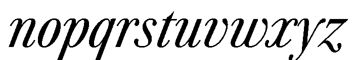 AgathaItalicVAR ExtraCondensedItalic Instance Font LOWERCASE