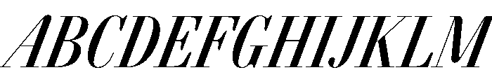 AgathaItalicVAR ExtraCondensedMediumContrastItalic Instance Font UPPERCASE
