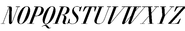AgathaItalicVAR ExtraCondensedMediumContrastItalic Instance Font UPPERCASE