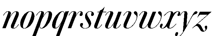 AgathaItalicVAR ExtraCondensedMediumContrastItalic Instance Font LOWERCASE