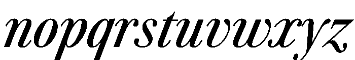 AgathaItalicVAR ExtraCondensedMediumItalic Instance Font LOWERCASE