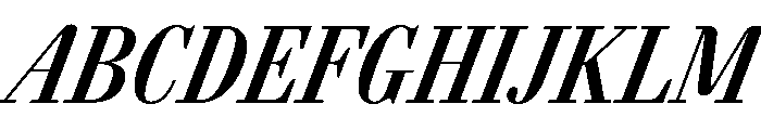 AgathaItalicVAR ExtraCondensedSemiBoldItalic Instance Font UPPERCASE