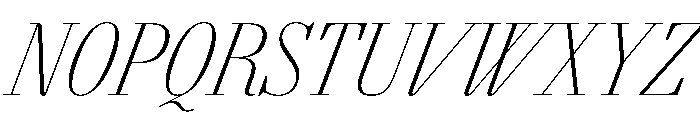 AgathaItalicVAR ExtraCondensedThinContrastItalic Instance B9c1b256 Font UPPERCASE