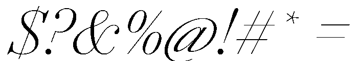 AgathaItalicVAR ExtraLightContrastItalic Instance Font OTHER CHARS