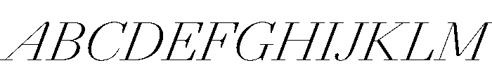 AgathaItalicVAR ExtraLightContrastItalic Instance Font UPPERCASE