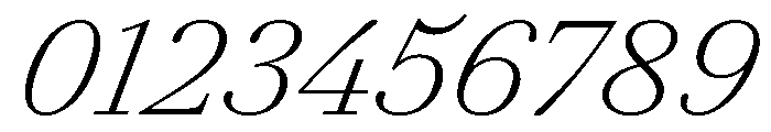 AgathaItalicVAR ExtraLightItalic Instance Font OTHER CHARS