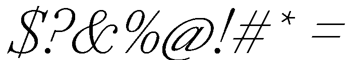 AgathaItalicVAR ExtraLightItalic Instance Font OTHER CHARS