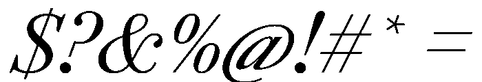 AgathaItalicVAR Italic Instance Font OTHER CHARS