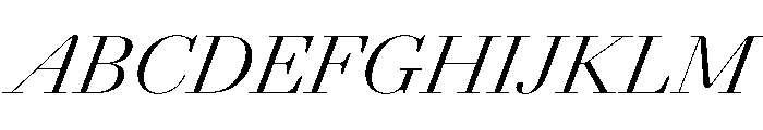 AgathaItalicVAR LightContrastItalic Instance Font UPPERCASE