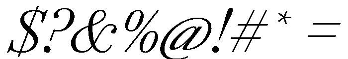 AgathaItalicVAR LightItalic Instance Font OTHER CHARS