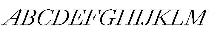AgathaItalicVAR LightItalic Instance Font UPPERCASE