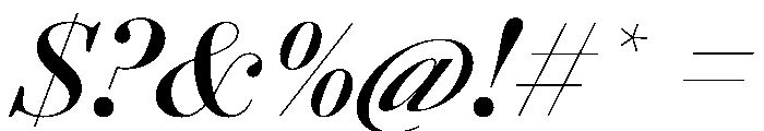 AgathaItalicVAR SemiBoldContrastItalic Instance Font OTHER CHARS