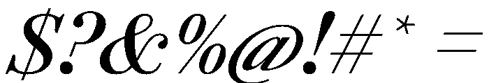 AgathaItalicVAR SemiBoldItalic Instance Font OTHER CHARS