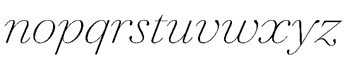 AgathaItalicVAR ThinContrastItalic Instance 3ddbdca4 Font LOWERCASE