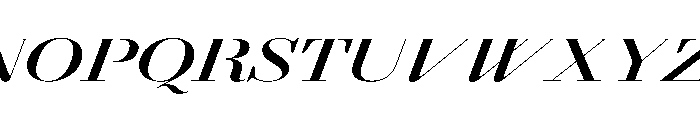 AgathaItalicVAR UltraExpandedBoldContrastItalic Instance 08e93f3f Font UPPERCASE