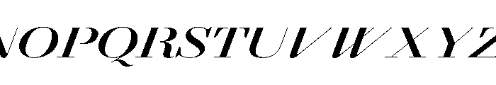AgathaItalicVAR UltraExpandedBoldContrastItalic Instance Font UPPERCASE