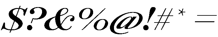 AgathaItalicVAR UltraExpandedBoldItalic Instance Font OTHER CHARS