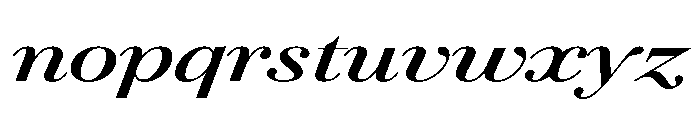 AgathaItalicVAR UltraExpandedBoldItalic Instance Font LOWERCASE