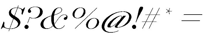 AgathaItalicVAR UltraExpandedContrastItalic Instance Font OTHER CHARS