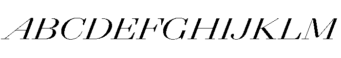 AgathaItalicVAR UltraExpandedContrastItalic Instance Font UPPERCASE