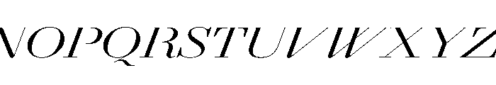 AgathaItalicVAR UltraExpandedContrastItalic Instance Font UPPERCASE