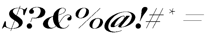 AgathaItalicVAR UltraExpandedExtraBoldContrastItalic Instance Font OTHER CHARS