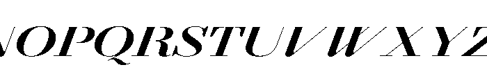 AgathaItalicVAR UltraExpandedExtraBoldContrastItalic Instance Font UPPERCASE