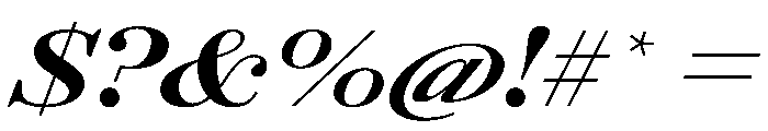 AgathaItalicVAR UltraExpandedExtraBoldItalic Instance Font OTHER CHARS