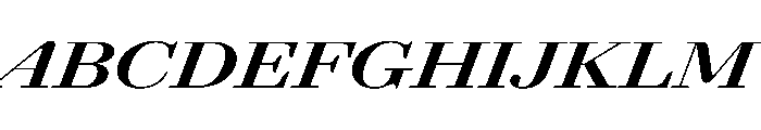 AgathaItalicVAR UltraExpandedExtraBoldItalic Instance Font UPPERCASE