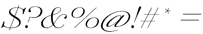 AgathaItalicVAR UltraExpandedExtraLightContrastItalic Instance Font OTHER CHARS