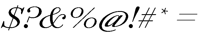 AgathaItalicVAR UltraExpandedItalic Instance Font OTHER CHARS