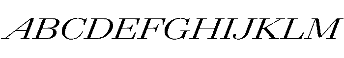 AgathaItalicVAR UltraExpandedItalic Instance Font UPPERCASE
