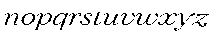 AgathaItalicVAR UltraExpandedItalic Instance Font LOWERCASE