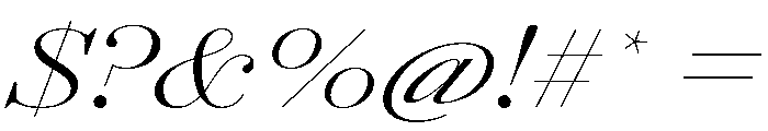 AgathaItalicVAR UltraExpandedLightContrastItalic Instance Font OTHER CHARS