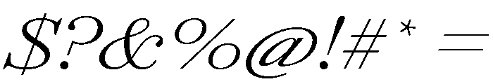 AgathaItalicVAR UltraExpandedLightItalic Instance Font OTHER CHARS