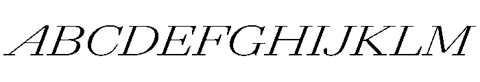 AgathaItalicVAR UltraExpandedLightItalic Instance Font UPPERCASE