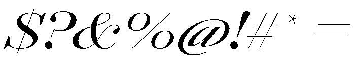 AgathaItalicVAR UltraExpandedMediumContrastItalic Instance Font OTHER CHARS