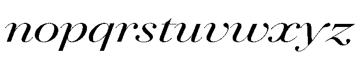 AgathaItalicVAR UltraExpandedMediumContrastItalic Instance Font LOWERCASE