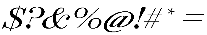 AgathaItalicVAR UltraExpandedMediumItalic Instance Font OTHER CHARS