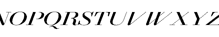 AgathaItalicVAR UltraExpandedSemiBoldContrastItalic Instance 6bb9146a Font UPPERCASE