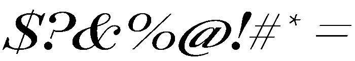 AgathaItalicVAR UltraExpandedSemiBoldItalic Instance Font OTHER CHARS