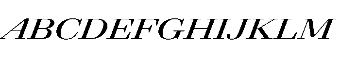 AgathaItalicVAR UltraExpandedSemiBoldItalic Instance Font UPPERCASE