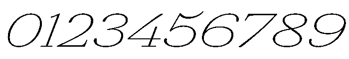 AgathaItalicVAR UltraExpandedThinItalic Instance Font OTHER CHARS